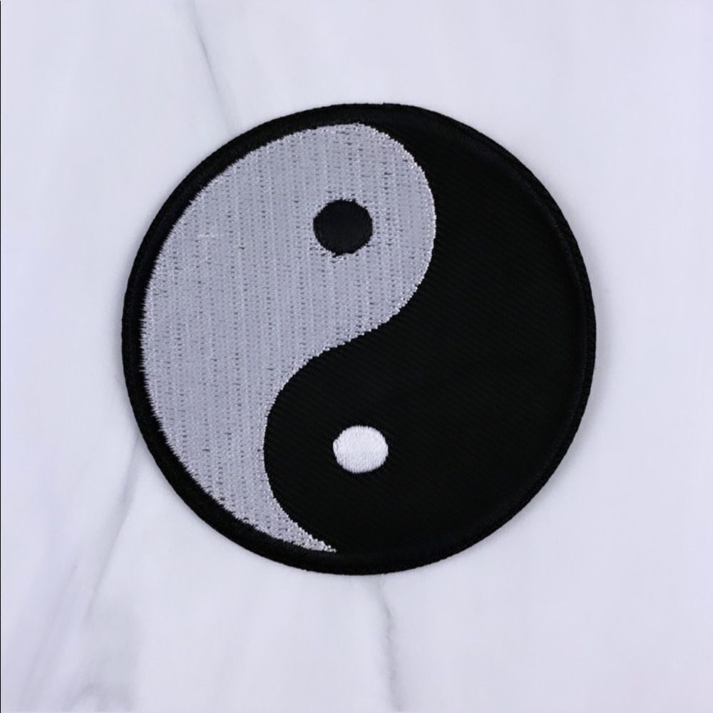 Big Ying Yang Symbol Embroidered Patch